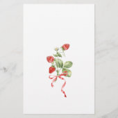 トレンディー水彩いちごブライダルシャワーメニュー (裏面)