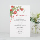 トレンディー水彩いちごブライダルシャワーメニュー (スタンド正面)