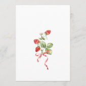 トレンディー水彩いちごブライダルシャワーメニュー メニュー (裏面)