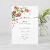 トレンディー水彩いちごブライダルシャワーメニュー メニュー (スタンド正面)