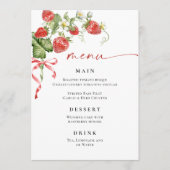 トレンディー水彩いちごブライダルシャワーメニュー メニュー (正面)