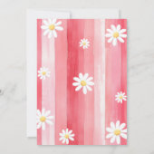 トレンディー水彩いちごベビーファースト誕生日 招待状 (裏面)