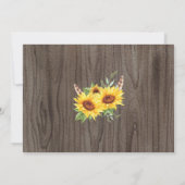 トレンディー水彩ひまわり夏の保存日付 招待状 (裏面)