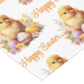 トレンディー水彩イエローチキンと卵 テーブルクロス (アングル)