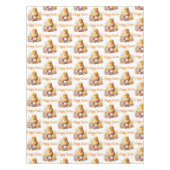 トレンディー水彩イエローチキンと卵 テーブルクロス (正面)