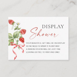 トレンディー水彩イチゴブライダル表示シャワー エンクロージャーカード