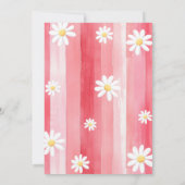 トレンディー水彩イチゴベビー第1誕生日 招待状 (裏面)