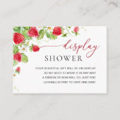 トレンディー水彩イチゴベビー表示シャワー エンクロージャーカード (正面)