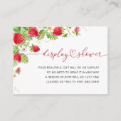 トレンディー水彩イチゴベビー表示シャワー エンクロージャーカード (正面)