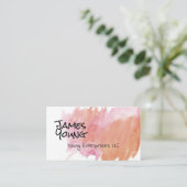 トレンディー水彩デザインカスタム名刺 名刺 (スタンド正面)