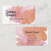 トレンディー水彩デザインカスタム名刺 名刺 (正面/裏面)