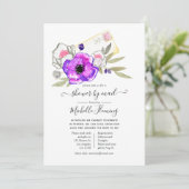 トレンディー水彩フローラベビーシャワーbyメール 招待状 (スタンド正面)