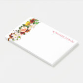 トレンディー水彩フローラモダンテンプレート花 ポストイット (アングル)