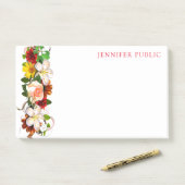 トレンディー水彩フローラモダンテンプレート花 ポストイット (デスク)