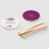 トレンディー水彩フローラ結婚式の引き出物 ハンドファン (組立なし)