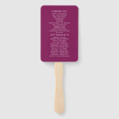 トレンディー水彩フローラ結婚式 プログラム ハンドファン (裏面)