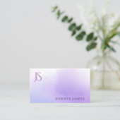 トレンディー水彩モノグラムシンプルモダンテンプレート 名刺 (スタンド正面)