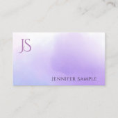 トレンディー水彩モノグラムシンプルモダンテンプレート 名刺 (正面)