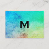 トレンディー水彩モノグラム 名刺 (正面)