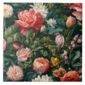 トレンディー水彩ヴィンテージフローラ収集 タイル (正面)