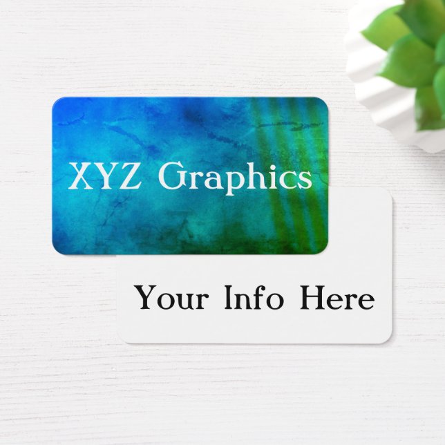 トレンディー水彩名刺 (デスク)