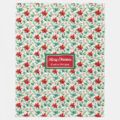 トレンディー水彩名前をカスタムするクラシック贈呈フリース フリースブランケット (正面)