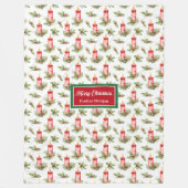 トレンディー水彩名前をカスタムするクラシック贈呈フリース フリースブランケット (正面)