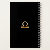 トレンディー水彩天秤座〔占星術の〕十二宮図ジャーナル ノートブック (裏面)