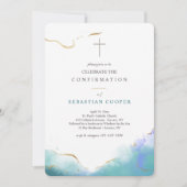 トレンディー水彩宗教招待状 招待状 (正面)