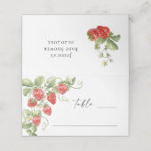 トレンディー水彩牧草地いちご赤ちゃんシャワー プレイスカード (外部開封)