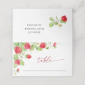 トレンディー水彩牧草地いちご赤ちゃんシャワー プレイスカード (外部開封)