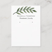 トレンディー水彩緑化ジュエリーイヤリングディスプレイ 名刺 (正面)