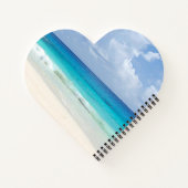 トレンディー水彩自然シースケープウェーブズテンプレート ノートブック (裏面)