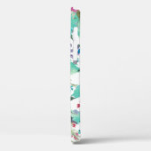 トレンディー水彩花の模様（任意のモノグラム） Case-Mate iPhoneケース (裏面 / 左)