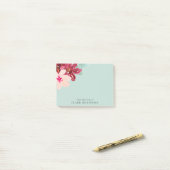 トレンディー水彩花束の机から ポストイット (デスク上)