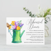 トレンディー水彩花結婚のリハーサル 招待状 (スタンド正面)
