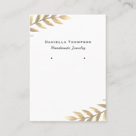 トレンディー水彩葉ジュエリーイヤリングディスプレイ 名刺