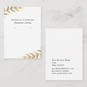 トレンディー水彩葉ジュエリーイヤリングディスプレイ 名刺 (正面/裏面)