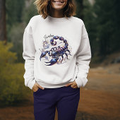 トレンディー水彩蠍座〔占星術の〕十二宮図スウェットシャツ スウェットシャツ