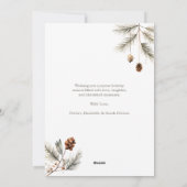 トレンディー水彩非写真クリスマス シーズンカード (裏面)