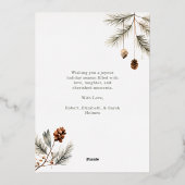 トレンディー水彩非写真クリスマス 箔シーズンカード (裏面)