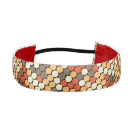 トレンディー水玉模様のパターン（赤と緑） アスレチックヘッドバンド
