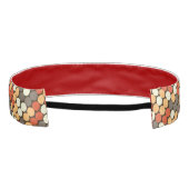 トレンディー水玉模様のパターン（赤と緑） アスレチックヘッドバンド (裏面)