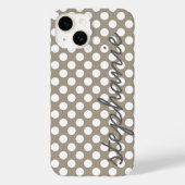 トレンディー水玉模様パターパーソナライズされたン Case-Mate iPhoneケース (裏面)