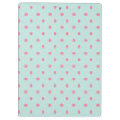 トレンディー水玉模様モノグラム クリップボード (裏面)