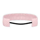 トレンディー水玉模様赤面ピンクスクリプトグレー名 アスレチックヘッドバンド (裏面)