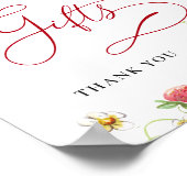 トレンディー水色いちごベビーカードとギフト ポスター (角)