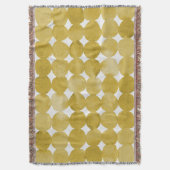 トレンディー水色イエロードット模様 スローブランケット (正面縦)