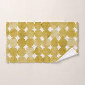 トレンディー水色イエロードット模様 バスタオルセット (ハンドタオル)