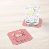 トレンディー水色カニ煮沸パーティー/会社 ペーパーコースター (インサイチュ)